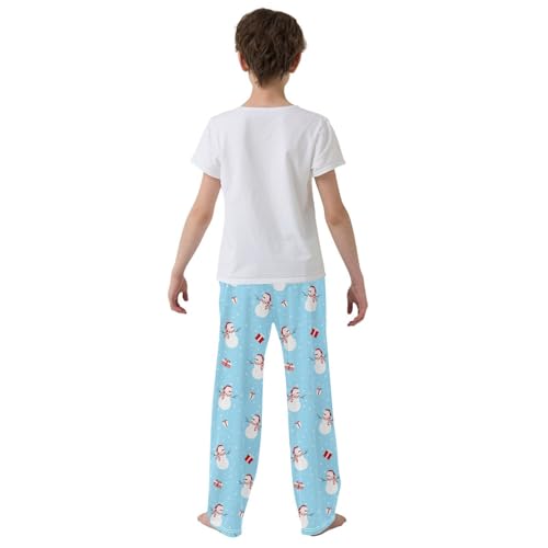 Boys' Pants Funny Snowman Long Bottoms Jogger Pants Elastic Waist Trousers with Pockets S-XL3