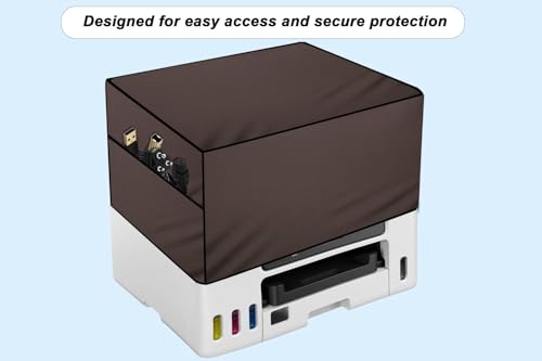 Image of The Furnishing Tree Polyester Waterproof & Dustproof Printer Cover - Compatible with Auto Duplex Brother HL-L3220CDW Printers, Coffee , Dimensions in DxWxH - ( 40x42x26 CM)