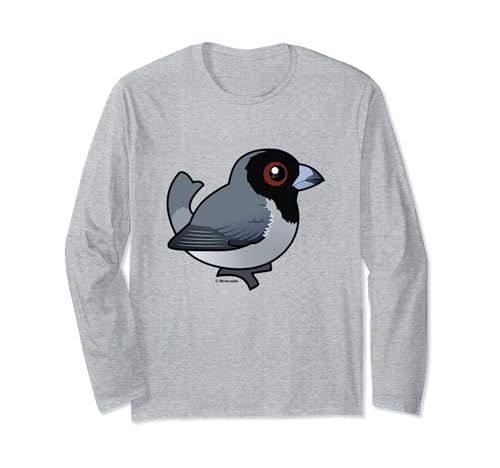 Cute Cartoon Black-faced Tanager Birdorable Bird Species Long Sleeve T-Shirt
