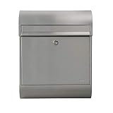 MEFA by Renz Briefkasten Ruby 866 mit Zeitungsrolle (Edelstahl, Postkasten mit Sicherheitsschloss, 450 x 350 x 150 mm) 866020M