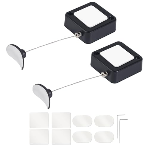 Retractable Remote Control Tether Lock: 6.5 ft Upgraded Pulling Force Security Lanyard Lock with Adjustable Cable Leash Length Clasp for TV Remote Control, Gaming Controller, Tablets Showroom (2 PCS)