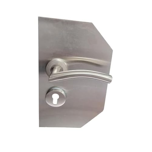 Paire de Plaques de Propreté Rectangles avec Poignées VAGUE KLOSE besser sur Plaque de Propreté Inox 304 - +1 Paire de rosaces cylindre