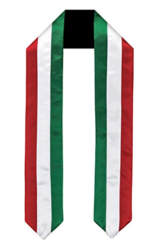 Italy Flag Graduation Sash/Stole International Study Abroad Adult Unisex