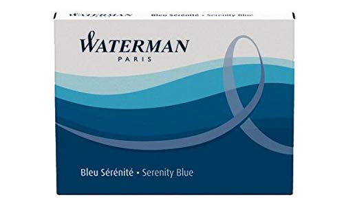 Waterman - Cartuchos de tinta de gran capacidad estándar, color negro, recibirás 1 paquete, contenido del paquete: 8 cartuchos