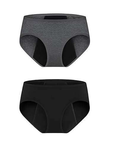Image of DIVING DEEP Women's Period Panty | Pack of 2 Leakproof Menstrual Underwear | Heavy Flow Protection | Reusable & Washable Period Panties for Women & Teens