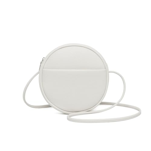 Image of Circle Crossbody Bag for Women NYLON Circle Purse with Zipper Adjustable Knot Shoulder Straps