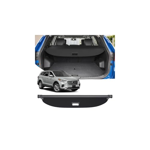 Image of Powerty Cargo Cover for 2015-2018 Hyundai Santa Fe Sport(Not for Santa Fe), Canvas Texture Trunk Cover Privacy Screen Rear Security Shade for Santa Fe Sport Accessories