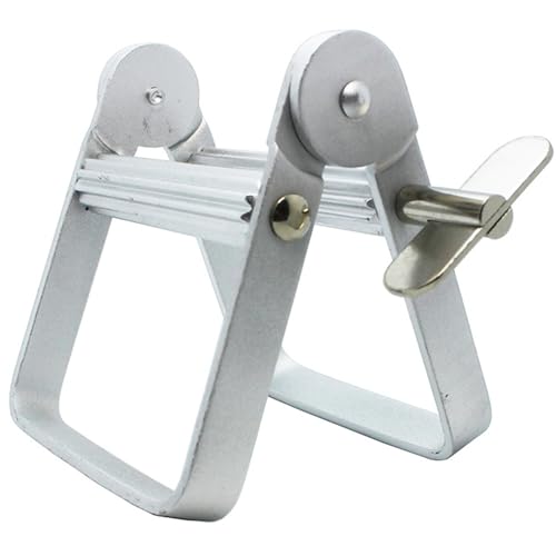 Exprime tubos de aluminio para oleos y cremas con rodillo metalico multiusos para artistas