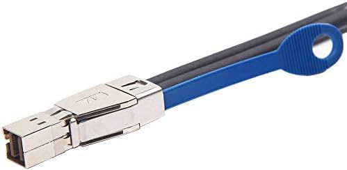 10Gtek SFF-8644 to SFF-8644 Mini SAS HD Data Server Raid Cable, 12G External Mini-SAS 26pin Cable for Hard Disk Server, SAN, Raid Card, 100-Ohm, 0.5-Meter(1.6-ft)