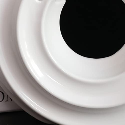 Vase en céramique blanc pour chambre et décoration de table basse chic - 6
