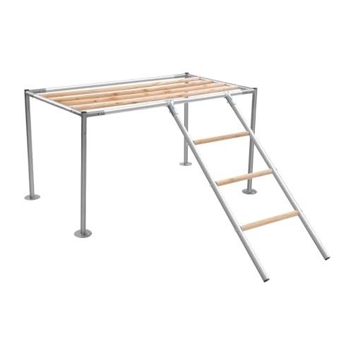 Gdetnysty Plateforme - Perchoir pour poulailler - Plateforme - Perchoir avec échelle - Lieu de repos - Pour jusqu'à 10 poules - Stable - Autonome - Pour poulailler jardin et enclos