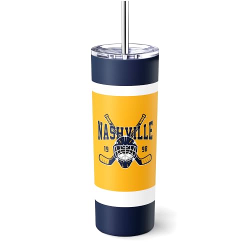 Image of ANTKING Nashville Tumbler 20oz Travel Mug Custom Name Number Gifts | Stainless Steel Insulated Coffee Cup for Men Women