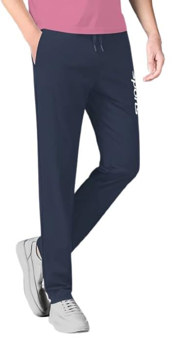 eystone Track Pants for Men || Activewear Pants || Men’s Joggers Polyester with 2 Side Zipper Pockets Casual Trousers Stretchable (Sports | Gym | Yoga) (White Sports 1) (Pack of 1)-picture-18