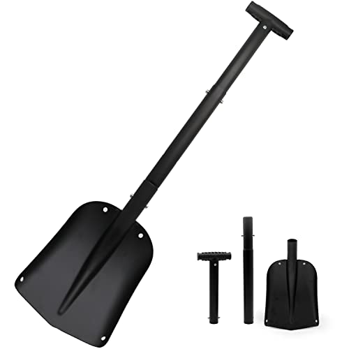Markdang Snow Shovel,32’’ Portable Foldable Snow Shovel,Telescopic Design Multifunctional Snow Shovel For Car,Suitable For Car Camping Ski Mountaineering, Outdoor Emergency #TOP5