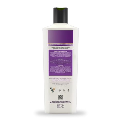 Image of glossy locks Conditioner, with Rice Water, Protects Natural Hair Growth, Volumizing, for Women, Nutrient Infused with Vitamin B5-355ml