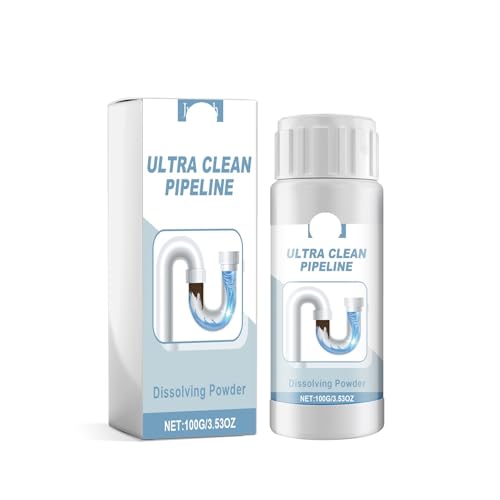KLYso Polvo Disolvente For Tuberías: Destapa Desagües De Cocina, Baño E Inodoro, Elimina Grasa, Pelos Y Olores. Limpiador De Desagües De Acción Rápida.(1PCS)