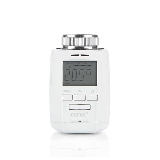 Eurotronic Comet Plus Heizkörperthermostat, bis 30 % Heizkosten sparen, individuell programmierbar, Heizungsthermostat inkl. Adapter + Batterien, Smarthome-Zubehör