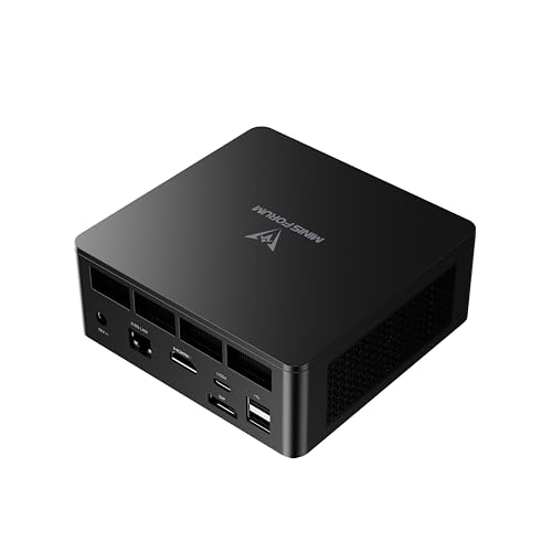 MINISFORUM UM690L Slim Mini PC, procesador AMD Ryzen 9 6900HX de 8 núcleos hasta 4,9 GHz, AMD Radeon 680M, 16 GB LPDDR5 (On Board, hasta 6400 MT/s)/512GB SSD, HDMI/USB4/DP, USB 3.2 x 2, WiFi6E, BT5.2
