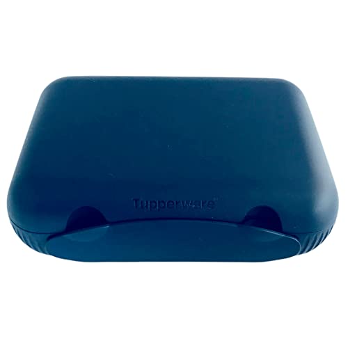 Tupperware To Go Lunch Box Dark Blue Turquoise with Separation Bread Box Sandwich Tin - Image 3