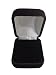 Novel Box Domed Jewelry Ring Box in Black Velvet With Metal Hinge + Custom NB Cleaning Cloth