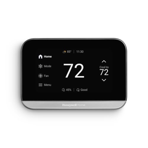Honeywell Home X7S Smart Programmable Wi-Fi Thermostat with Humidity Monitoring, 4.3' Customizable Touchscreen Display, Sensor Feature, Energy Star - Works w/Alexa, Matter, Apple, Google
