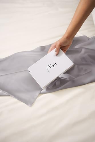Neyam 100% Natural Mulberry Silk Pillow Case (1pc) Ideal for Skin and Hair Care. Soft and Cool Texture Size 48.5 x 71 cm. Available in Multiple Colors.