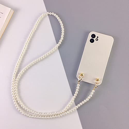 Lmeil Crossbody Lanyard Necklace Pearl Bracelet Case With Chain For Iphone 11 12 13 14 Pro Max Xr X Xs 6 7 8 Plus Cover With Strap,B,For Iphone 13 #TOP2