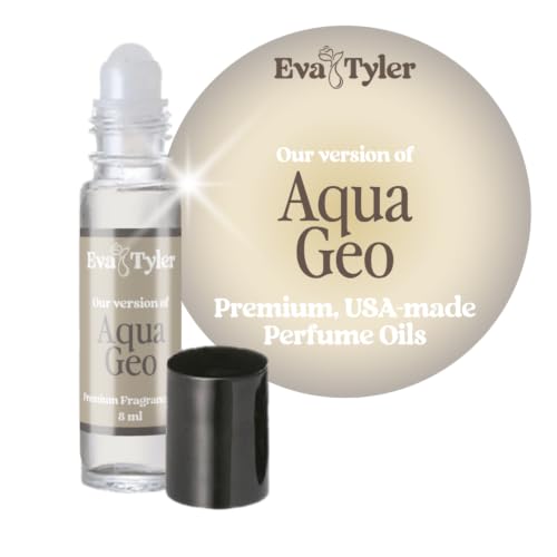 EvaTyler Classic Mens Premium Cologne Roll ons | USA made | Long-lasting | Travel Size (Aqua Geo)