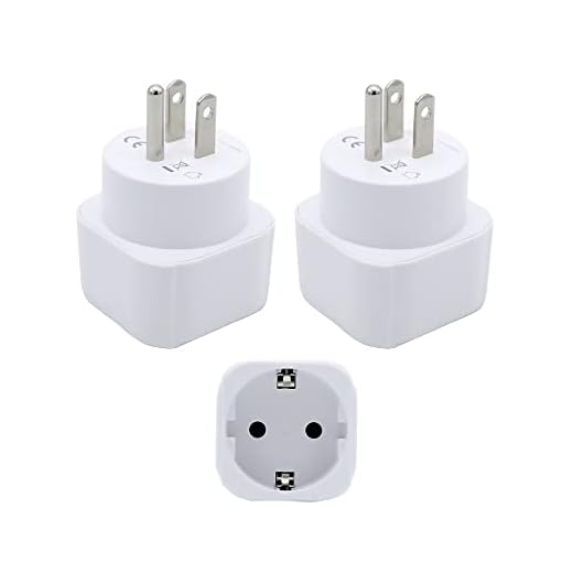 2X Adaptador Enchufe Español a Americano, Español 2-Pin Europa a 3-Pin EEUU, Adaptador De Viaje Tipo B, para Estados Unidos, Canada, Mexico, Colombia, Tailandia (Pack 2)