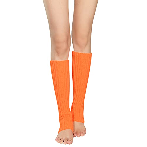 Zando Womens Fashion Warmers Adult Junior 80s Ribbed Knitted Long Socks for Party Sports Casual Socks3