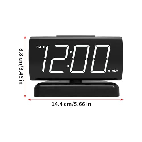 Reloj con pantalla digital alarma de dígitos grandes para evitar la fatiga visual nocturna 7