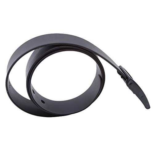 Plastic Belt Candy Color Silicone Rubber Belt Smooth Buckle for Women Men,black4