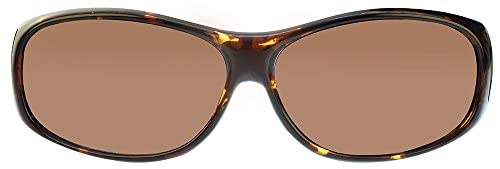 Jonathan Paul Fitovers Element Medium Polarized Over Sunglasses ; Tortoise & Polarvue Amber3