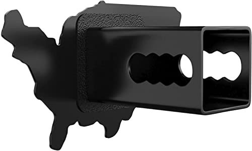 Everhitch Usa United States Map Flag Metal Trailer Hitch Cover Heavy Duty For Trucks Cars Suv (Fits 2.5" Receiver, Black Chrome Flag) #TOP2