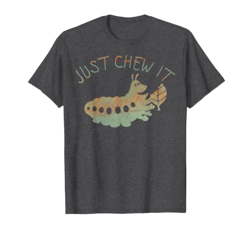 Disney Pixar Bugs Life Heimlich Just Chew It Graphic T-Shirt T-Shirt, Men, Dark Heather Grey, X-Large