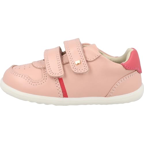 Bobux Riley Seashell Trainers Leather Kids Shoes Double Straps Breathable Play4