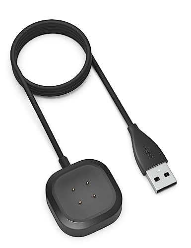 Sinoacc Ladekabel Kompatibel mit Fitbit Versa 4 Sense 2 Smartwatch Ladegerät Fitbit Sense 2,Sense,Versa 4,Versa 3 Magnetisches Usb Kabel 100Cm/3.3Ft Smartwatch Zubehör