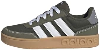 adidas BREAKBASE J Unisex Çocuk Ayakkabı Düşük Taban (Futbol Dışı), night cargo/ftwr white/olive strata, 38 - Görsel 1