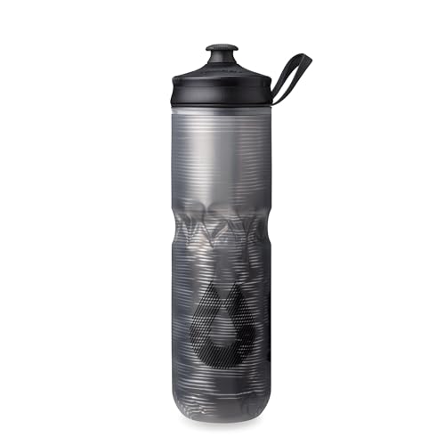 Image of HydraPak | Polar Bottle - Polar Sport Insulated Water Bottle - BPA-Free, Sport & Bike Squeeze Bottle with Handle (Pulse Black, 700ml / 24oz)