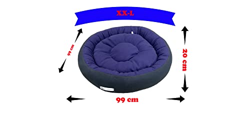 Image of Premium XXL Size Dog Bed for Large Dogs and Puppies Anti Skid Bottom Washable Orthopedic Big Dog /cat Beds Sky Blue /Black