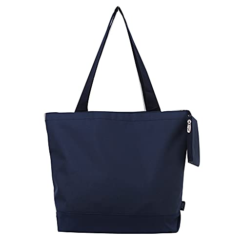 Image of NGIL Medium Top Zipper Closure Canvas Tote Bag with Attached Matching Coin Purse For Moms and Nurses