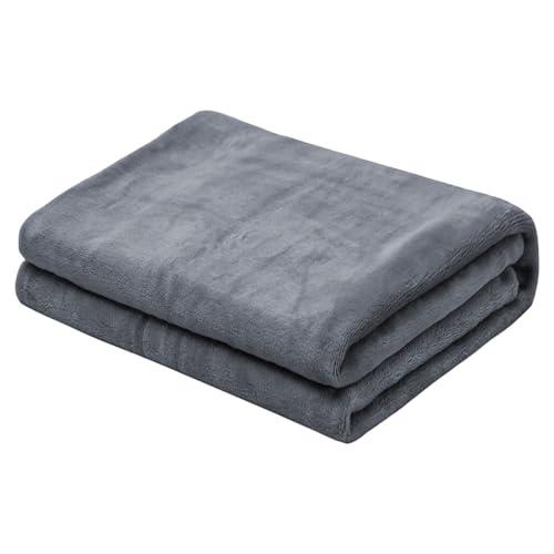 Decolab Manta Básica Aveludada (Cinza, Solteiro)