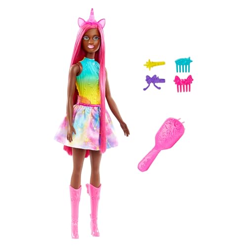 Muñeca Barbie Unicornio con Cabello Largo de 7 Pulgadas miniatura 1