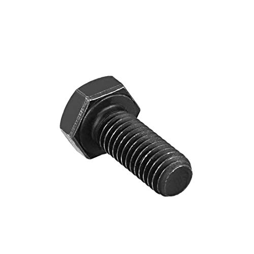 Image of uxcell M8x20mm Hex Head Left Hand Screw Bolts Fastener Carbon Steel Black 10pcs