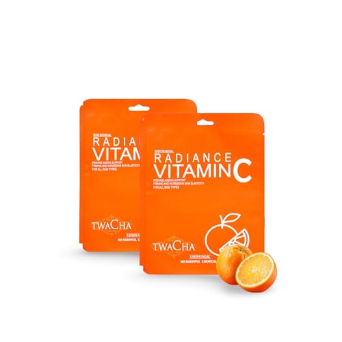 Image of Twacha Radiance VITAMIN C Skin Brightening Facial Kit | Boosts Glow | Brightens Skin Complexion | Anti Aging | Suits All Skin Type | Ideal for both Men & Women (6 Steps Facial) (Pack of 2)