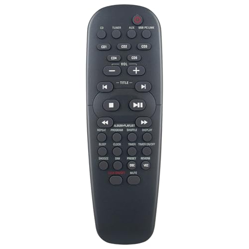 Télécommande RC19532008/01 Commander compatible avec Philips Micro Hi-Fi System MCM530 MCM530/37 MCM530/37B MCM590/37B MCM590 MCM590/37 MCM530/21 MCM530/21T...