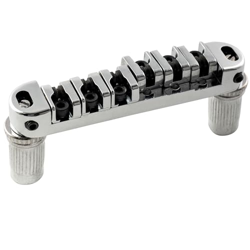Musiclily 51,5mm Puente Tune-O-Matic con Silletas de Rodillo para Guitarra Eléctrica Les Paul SG,Cromado