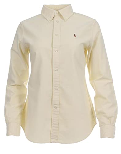Ralph Lauren Damen Bluse (as3, Alpha, m, Regular, Regular, Creme)