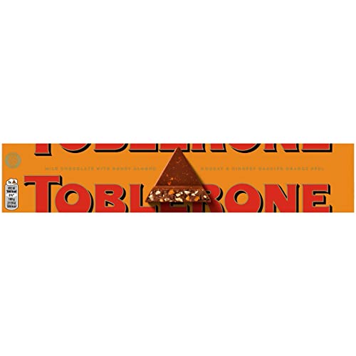 Toblerone Orange Twist Chocolate Bar, Swiss Chocolate with Honey and Almond Nougat, Treat for Sharing or Christmas Gifting 360 g (Pack of 3)