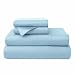 Cosy House Bamboo Bed Sheets, Set of 4 - Hypoallergenic, Ultra Soft & Cool Viscose Rayon & Microfiber Blend Bedding with Deep Pocket Fitted Sheet, Flat Sheet, and 2 Pillowcases - King, Baby Blue